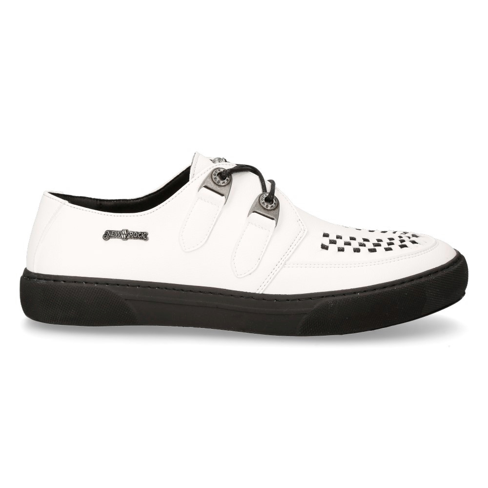 New Rock - M-REBEL001-V3 Niedrige Schuhe - Weiß/Weiß